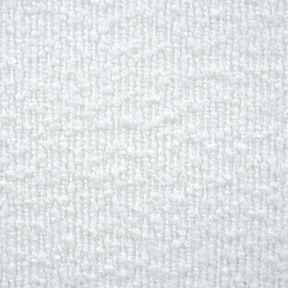 Cream-colored Boucle Upholstered Bed with Rubber Wood Foot, Queen