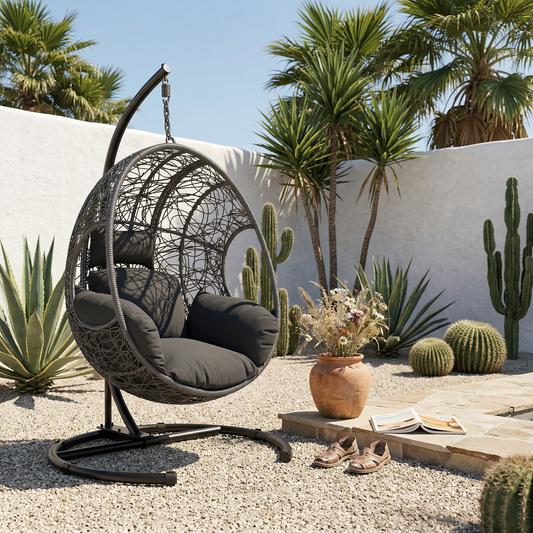 42 Extra Wide U-Base Hanging Egg Chair with Cushion