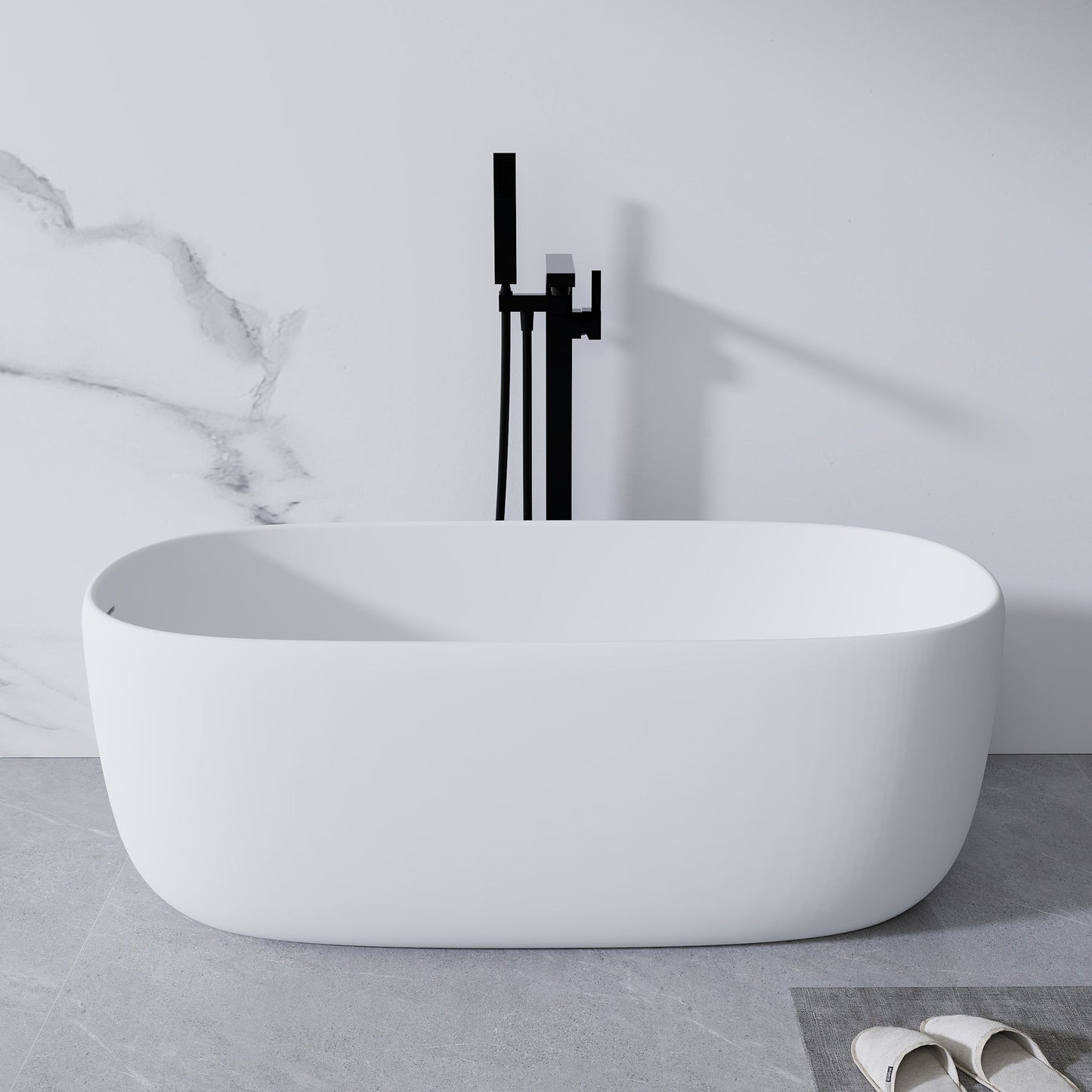 51" Freestanding Bathtub in Matte White
