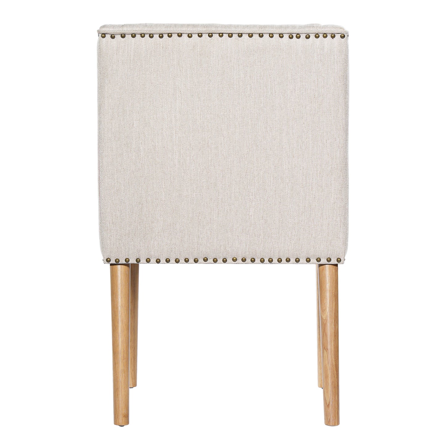 Light Luxury Rivet Upholstered Dining Chair Set of 2