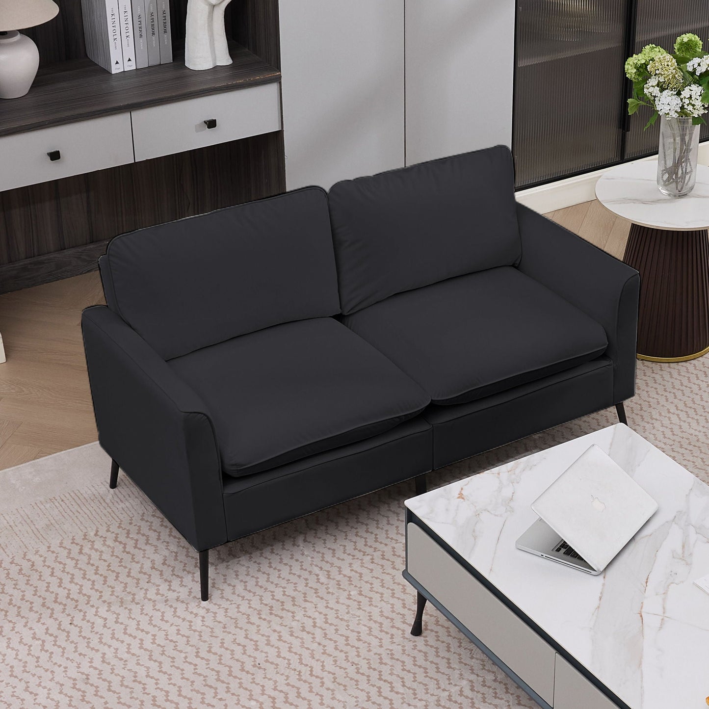Upholstered Loveseat, For Living Room