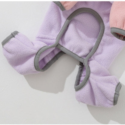 Winter Warm Fleece, Light Outdoor Color-blocking Polar Fleece, Small Dog Warm Four-legged Fleece, Pet Clothing