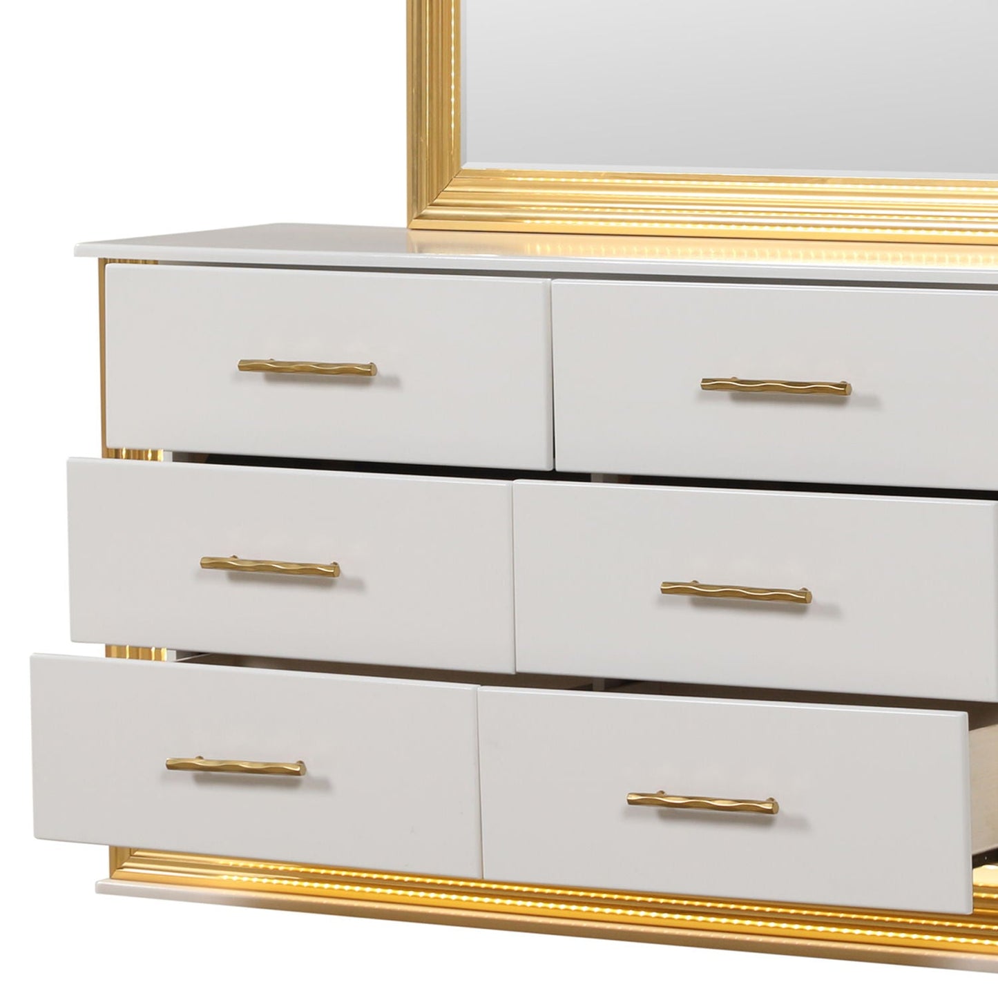 Obsession - 6 Drawer LED Dresser - White