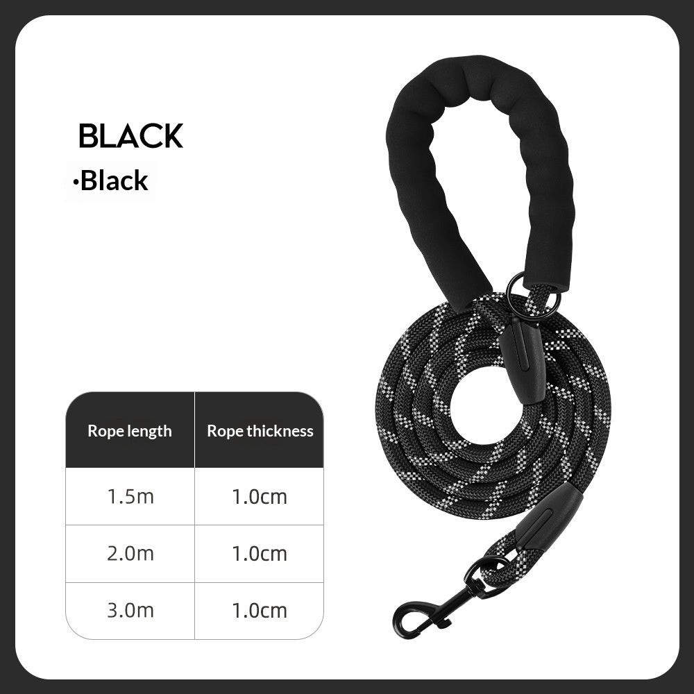 Thickened Reflective Dog Leash - Durable Nylon Pet Walking Lead for Medium Large Dogs