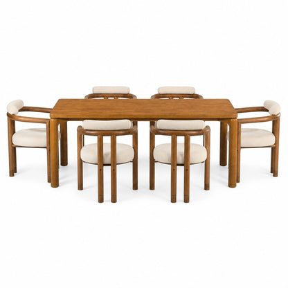 7-Piece Dining Table Set for 6, 70"