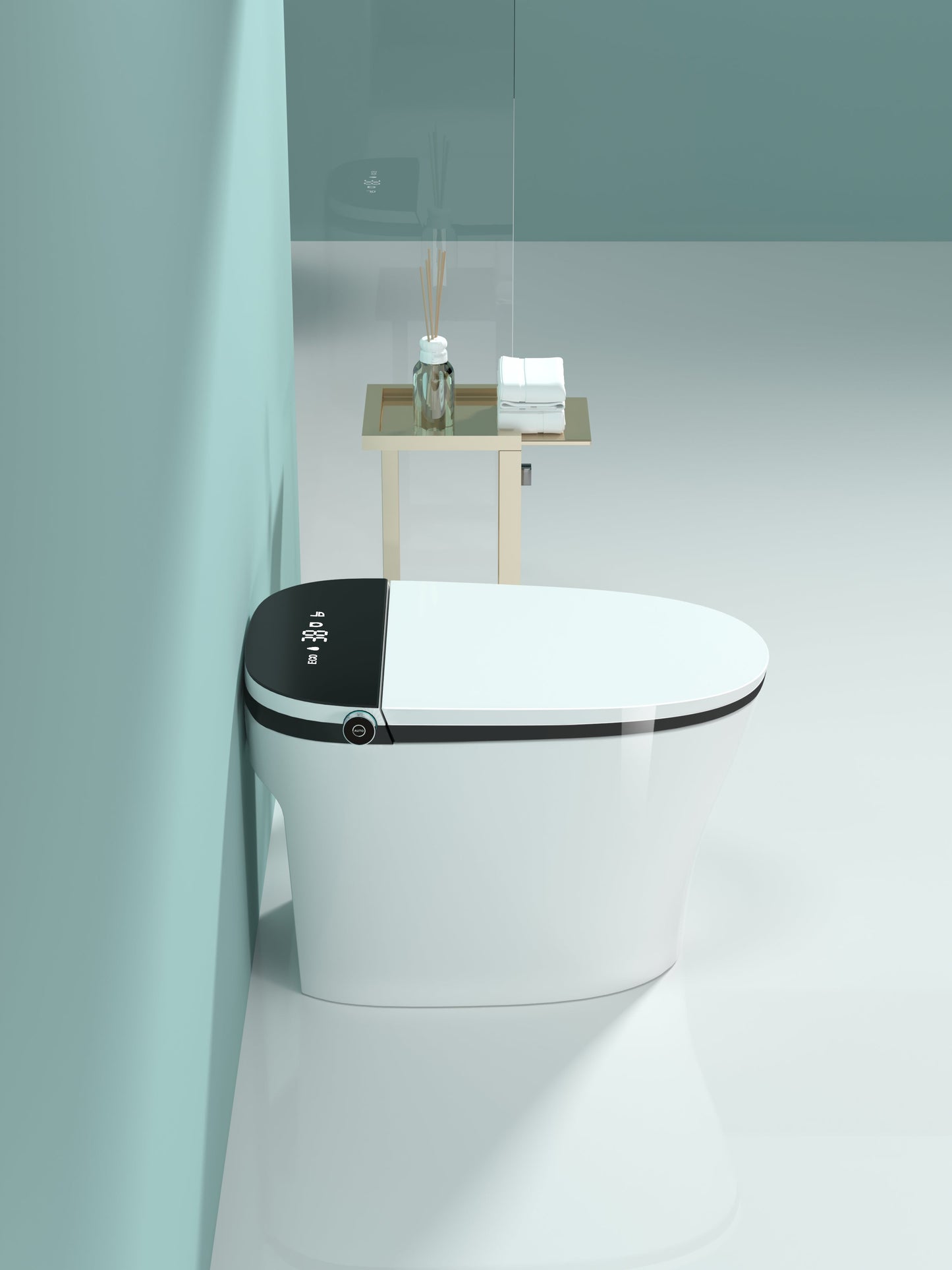 Smart Toilet with Bidet Built In, Heated Seat, Auto Flush, and LED Display