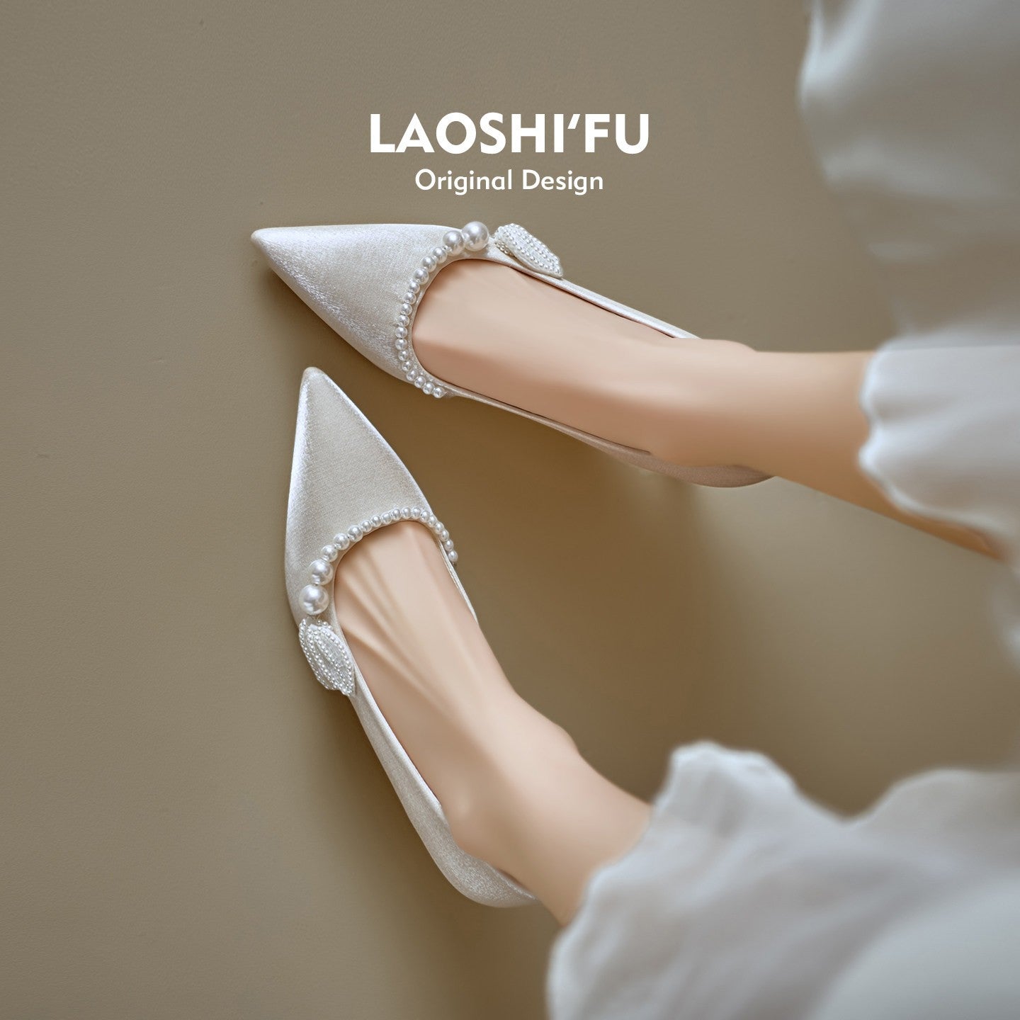 Women Soft Leather French Pointed Toe Pearl Thin Heel Pumps, 2026 New Comfortable High Heels, Shallow Mouth Party Dress Shoes