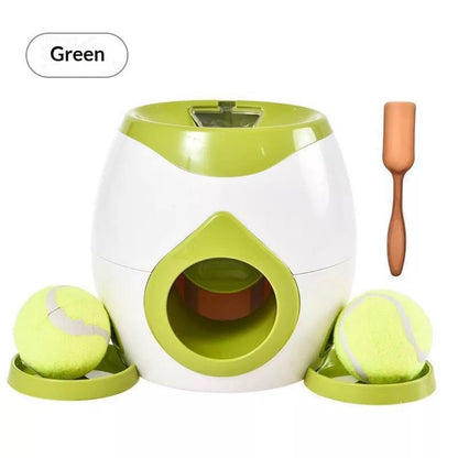 Automatic Tennis Ball Launcher With Treat Dispenser
