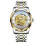 Waterproof Mens Automatic Minimalist Stylish Hollow Mechanical Luminous Watch
