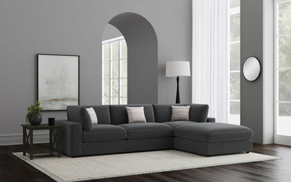 Serene 4-piece Upholstered Modular Sectional Sofa Charcoal