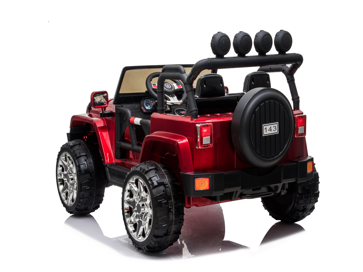 Ride On Car Kids Jeep Style 4x4 W/Rubber Tires 24 Volt