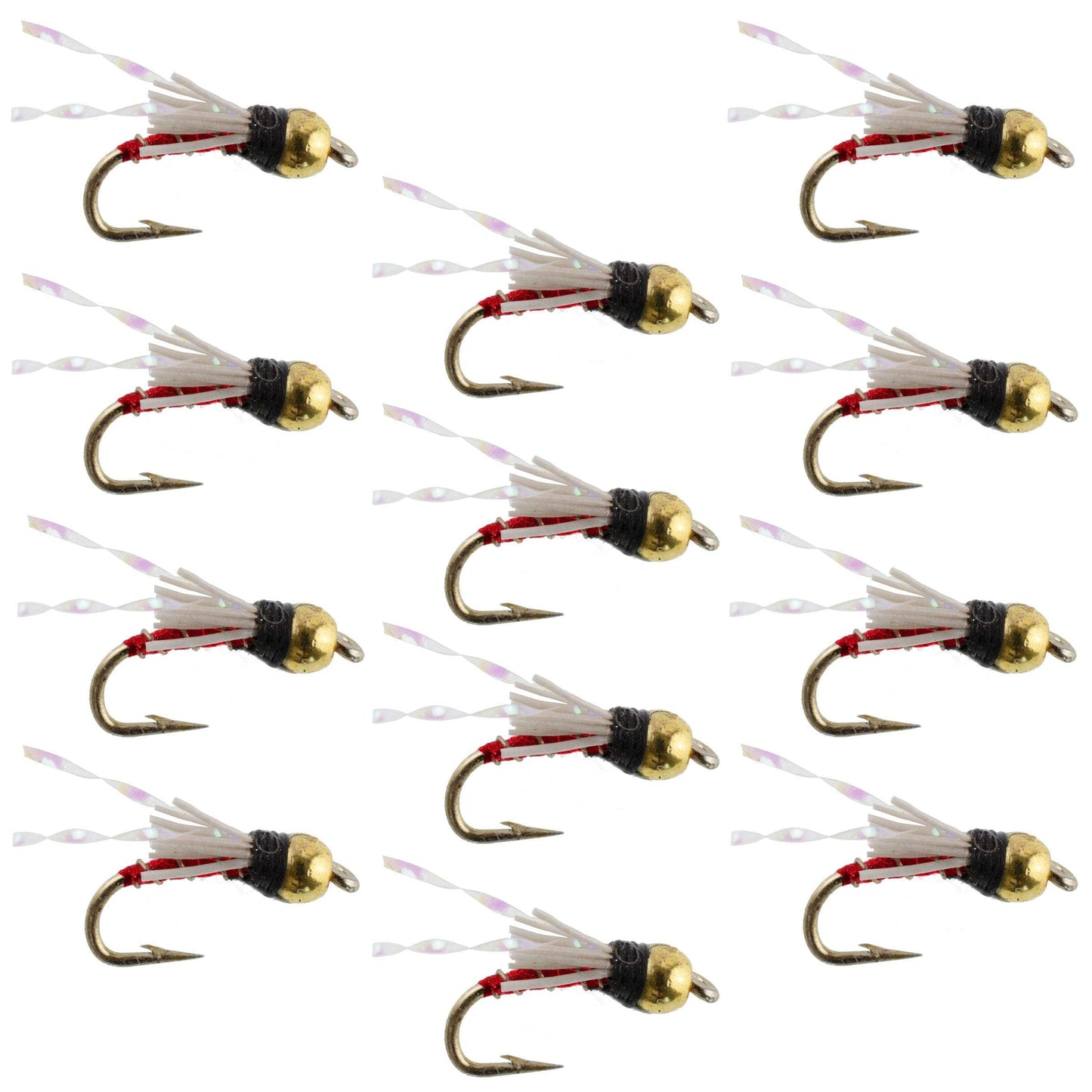 Beadhead Red 3 Dollar Dip Serendipity Nymph - 1 Dozen Flies Size 18