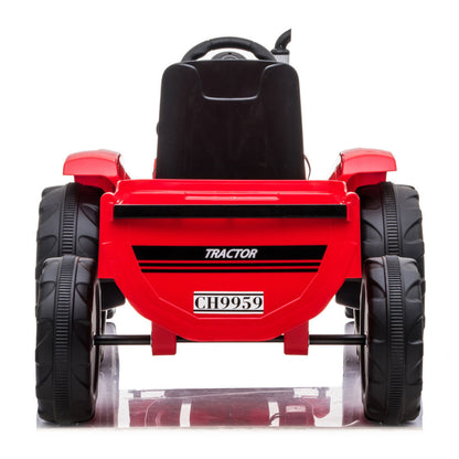 3-Gear-Shift Ground Loader Ride On Toy with LED Lights and Trailer Attachment