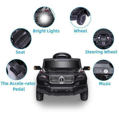 3-Speed Electric Ride-On Car for Kids with Remote Control, Music, and Lights