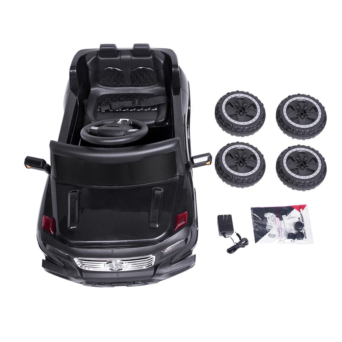 3-Speed LED Ride-On Car for Kids with Remote Control and 4 Color Options