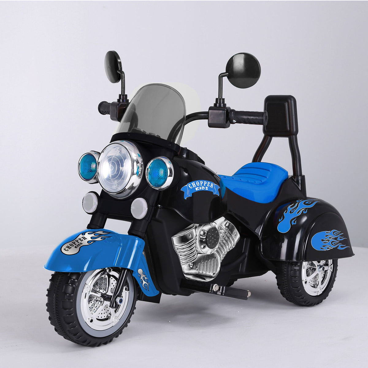 3-Wheel Chopper Motorbike Toy for Kids with LED Lights - Harley Motorcycle Inspired