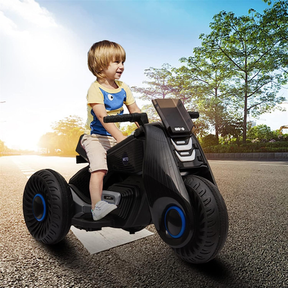 3-Wheel Double Drive Electric Bike for Kids - 6V Ride-On Motorcycle
