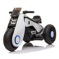 3-Wheel Double Drive Electric Motorcycle for Kids in White, Black, or Pink
