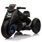 3-Wheel Double Drive Electric Motorcycle for Kids in White, Black, or Pink