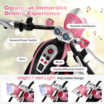 3-Wheel Kids Motorcycle Toy with Lights and Music - Perfect for Training Toddlers