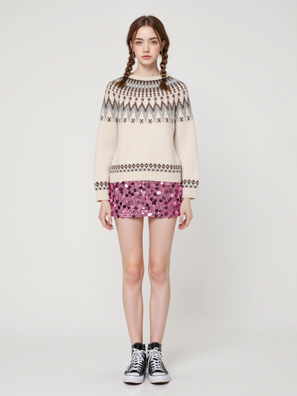 Crochet Knit Sweater Unisex