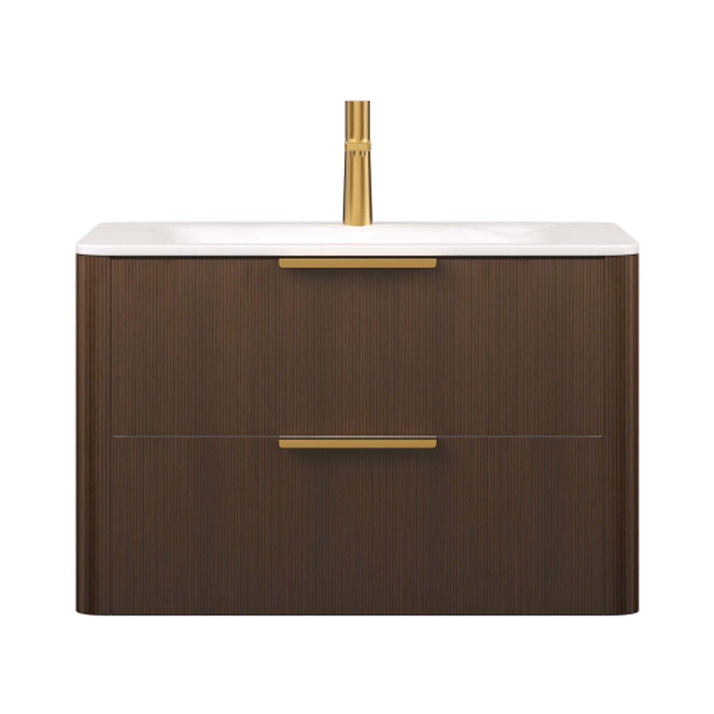 Nuvia Luxury 30/36-Inch Sintered Stone Floating Bathroom Vanity With Sink (SAK70429)