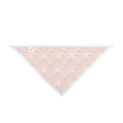 Savanna Sunset Tapestry: Elephants and Acacias in Endless Horizon - Pet Bandana Pet Zen