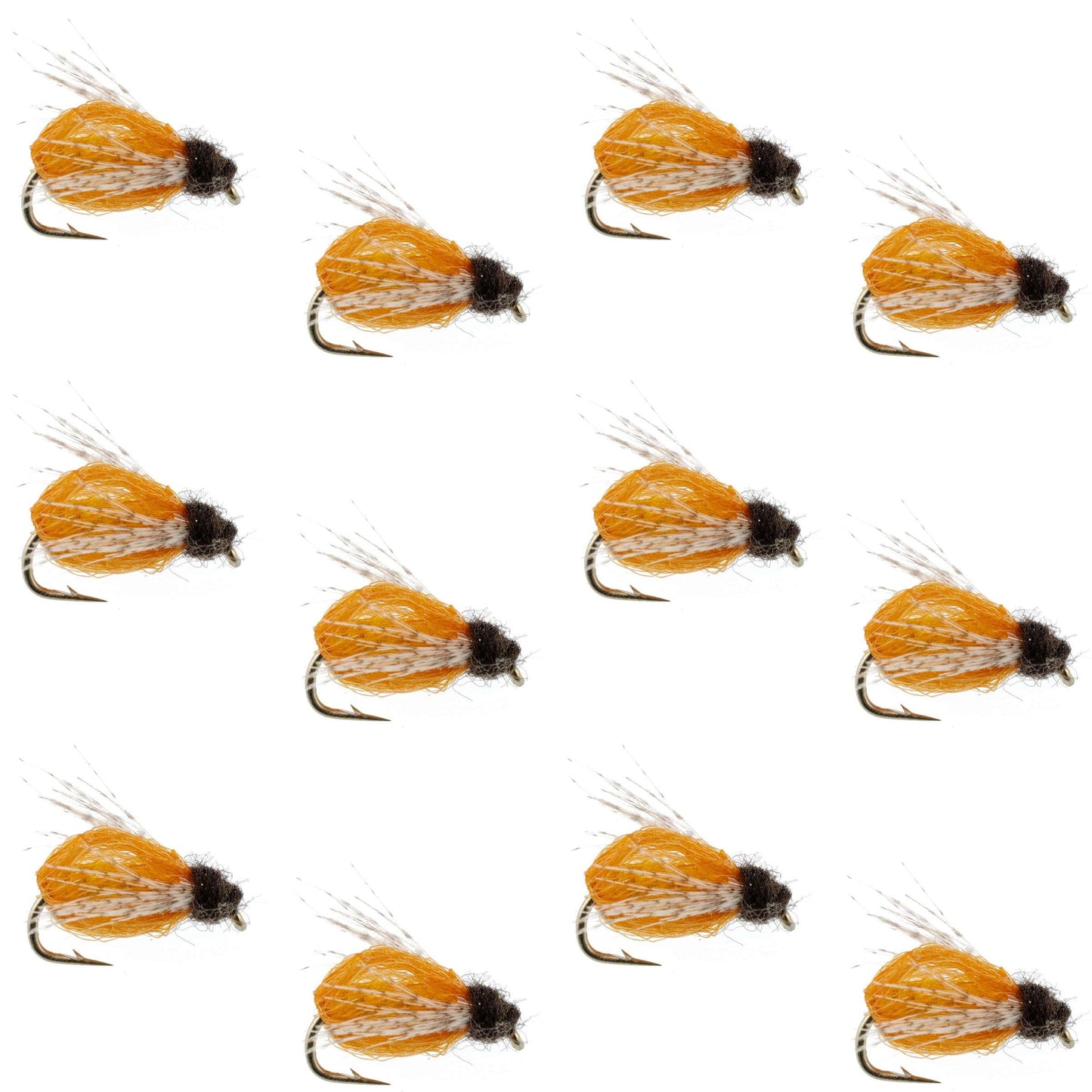 LaFontaine Amber Deep Sparkle Caddis Pupa - 1 Dozen Flies Hook Size 16