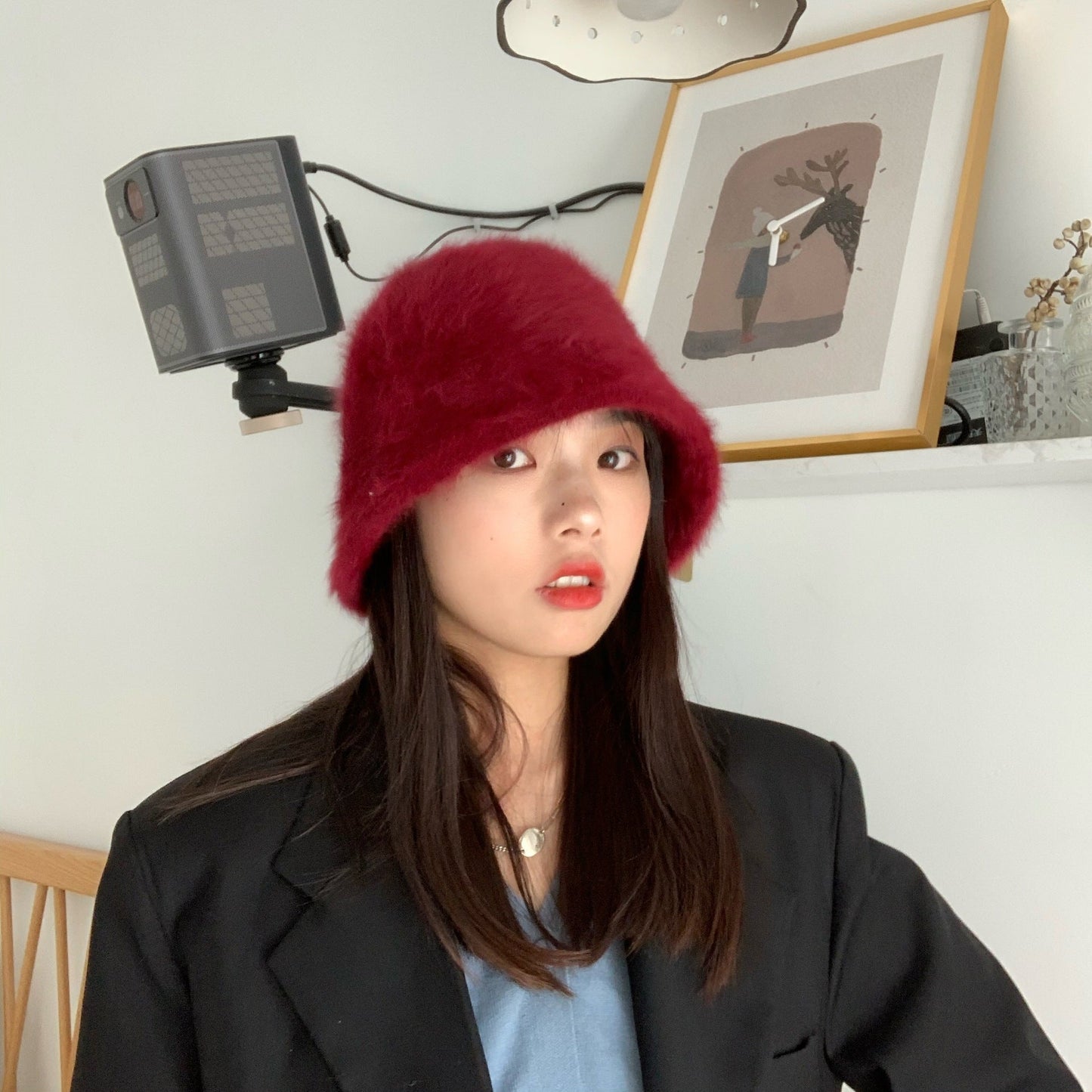 Women's warm hat autumn and winter