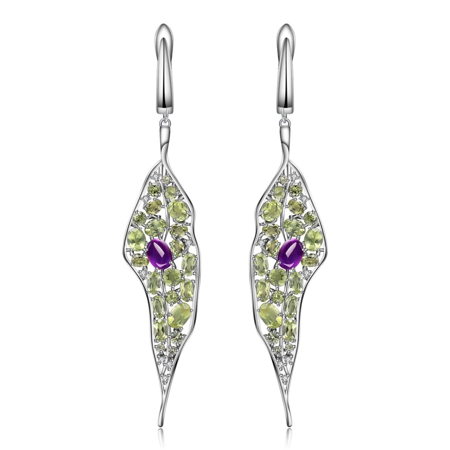 Jewelry Design 925 Silver Personalized Jewelry Ring Amethyst Peridot