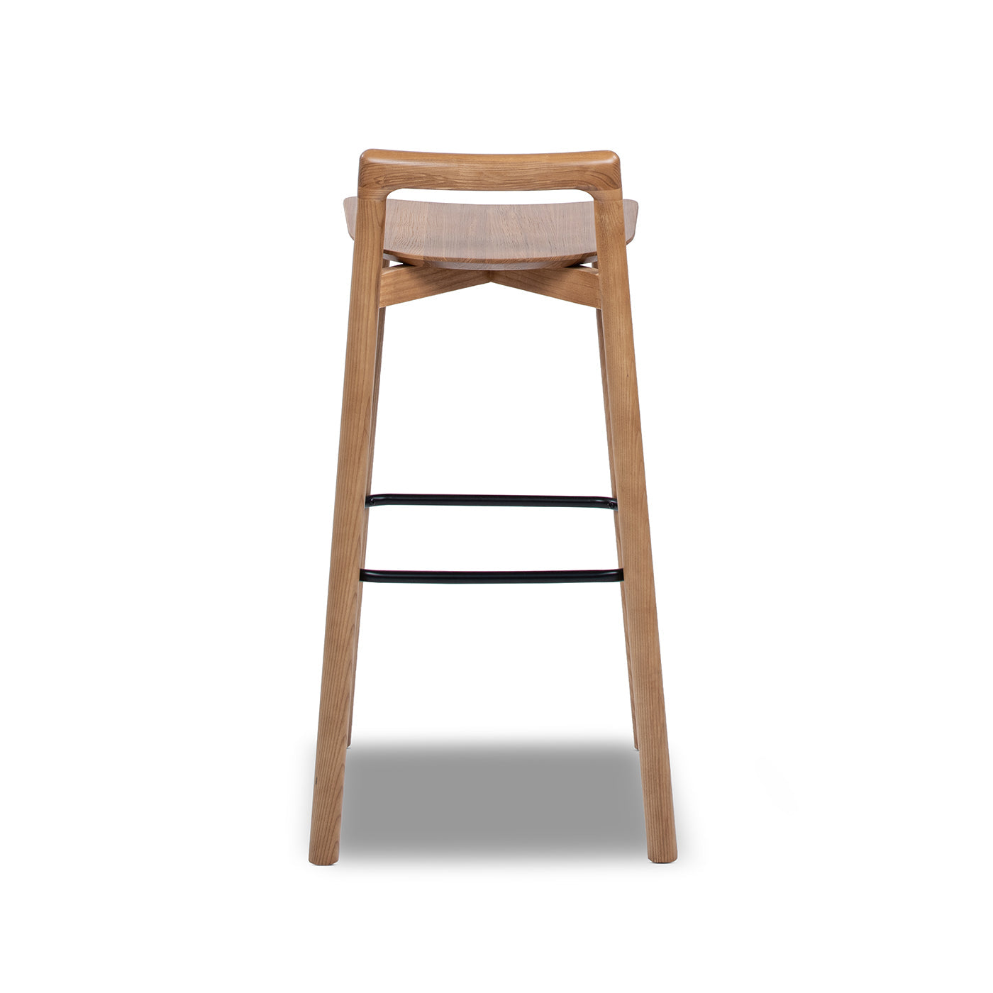 Sven 30" Modern Minimalist Low Back Wood Barstool