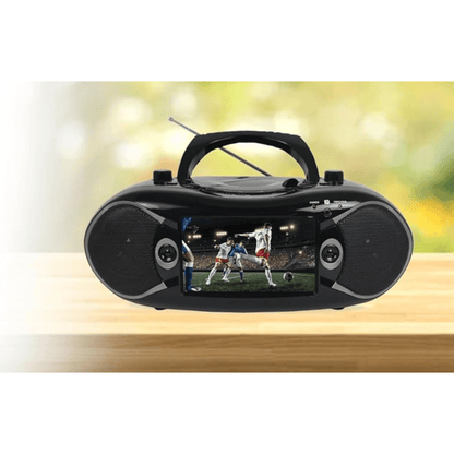 Emerson 7" Bluetooth TV DVD Boombox Black - Refurbished