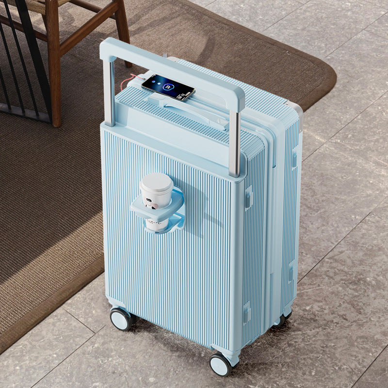 20 Inch 24 Inch Wide Handle Luggage, Silent Rotating Wheel Travel Luggage, Durable Password Lock Carry On Luggage