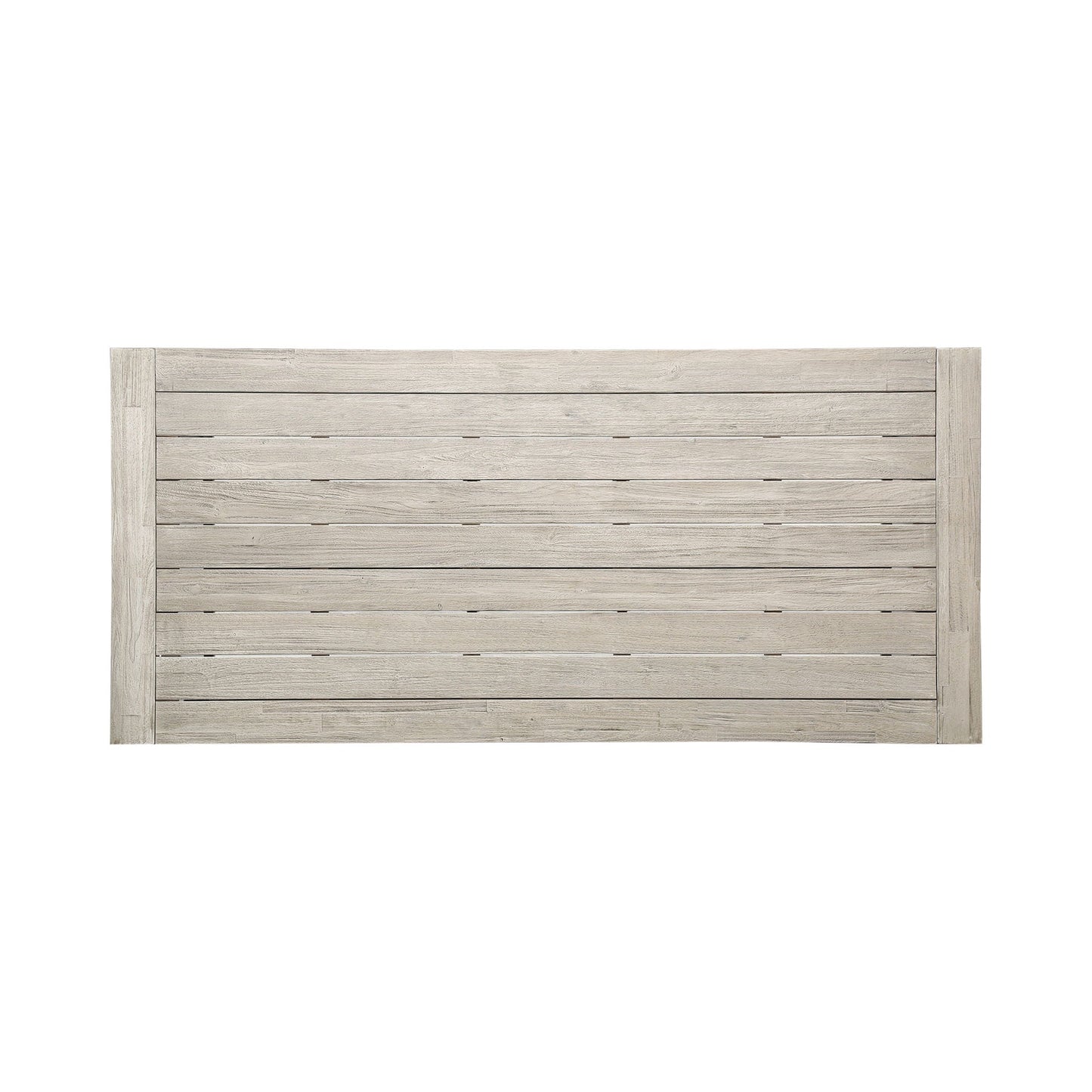 Equilibrium Outdoor Dining Table with Wooden Frame and Slat Top