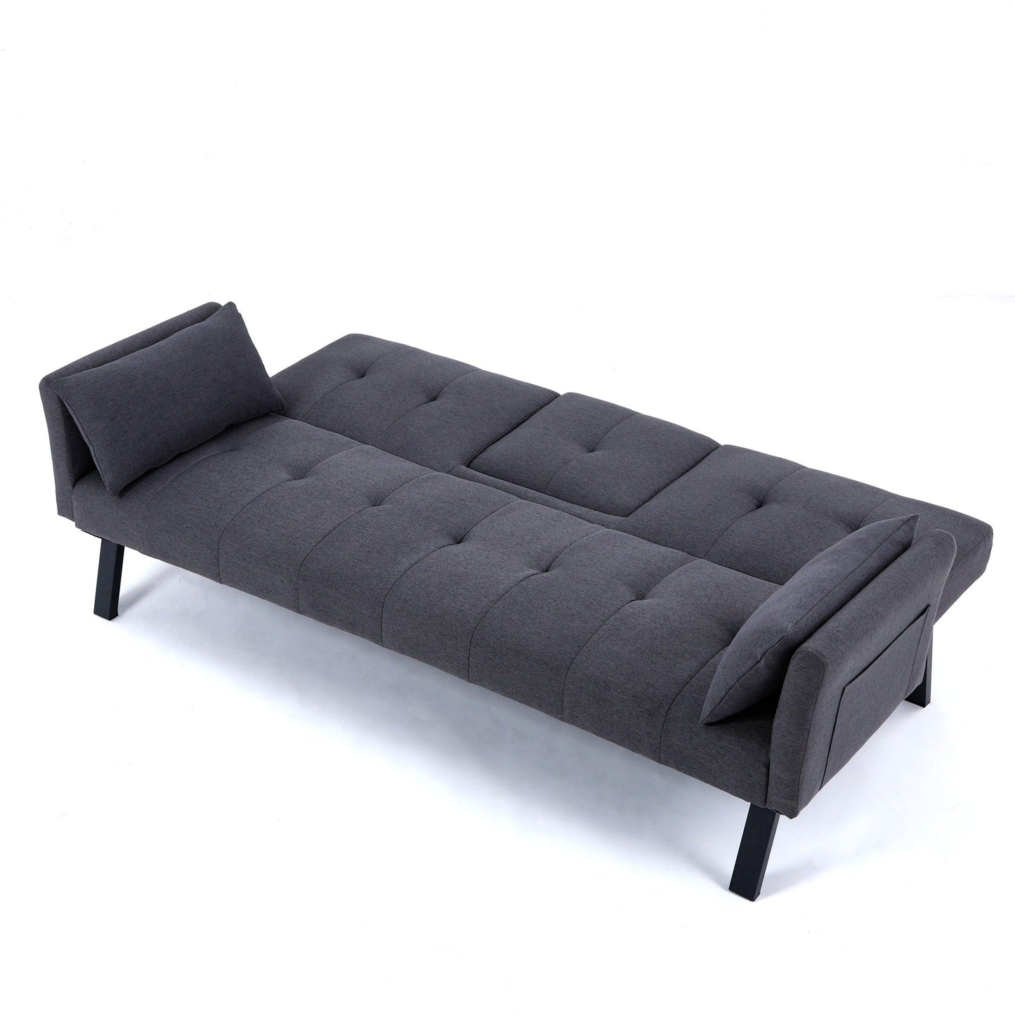 Sofa Bed With Foldable Design And Cup Holder