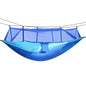 600lbs Load 2 Persons Hammock w/Mosquito Net Outdoor Hiking Camping Hommock Portable Nylon Swing Hanging Bed w/ Strap Hook Carry Bag