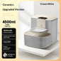 Thermostatically Controlled Plug-Free Pet Water Fountain With Automatic Tilting Feature Flowing Water
