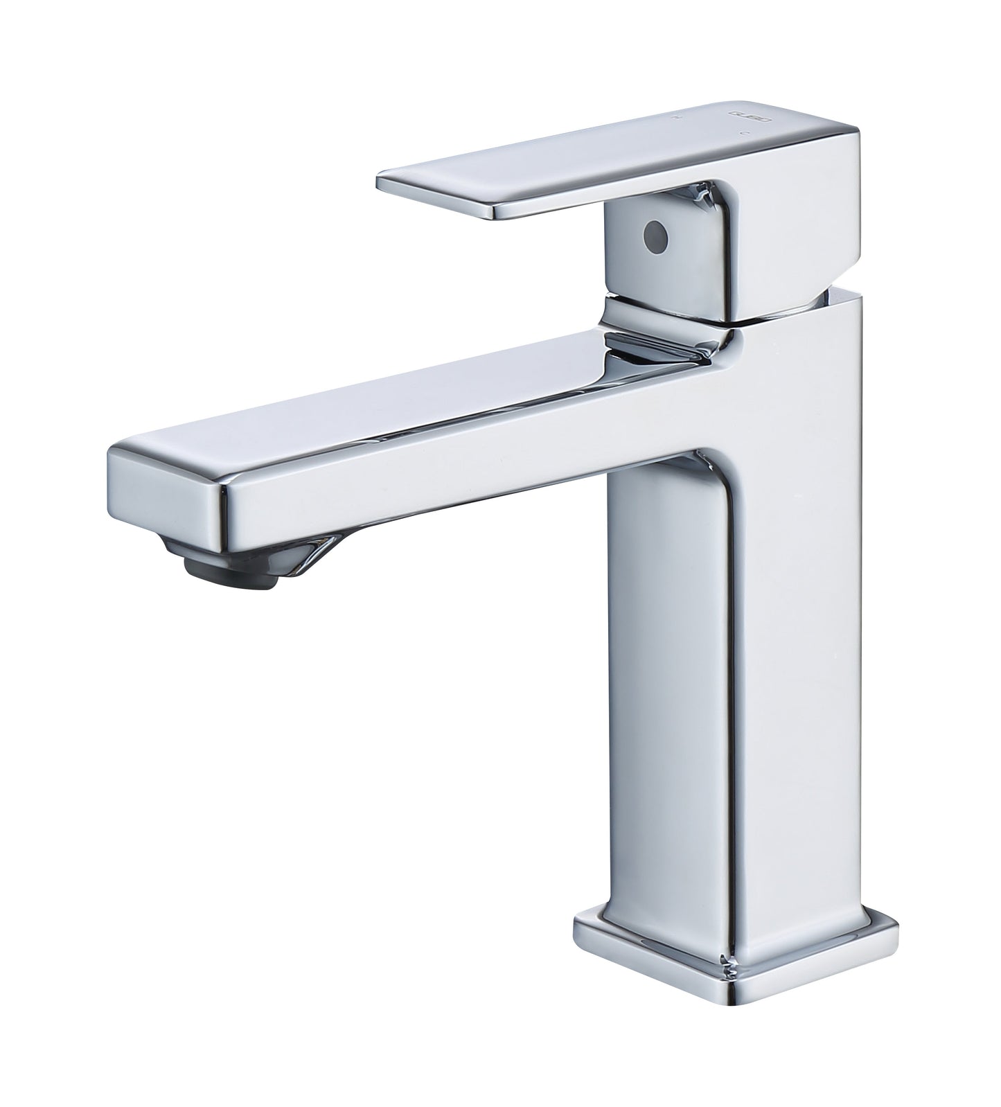 Chrome Single Hole Bathroom Faucet with Two 9/16" Hoses