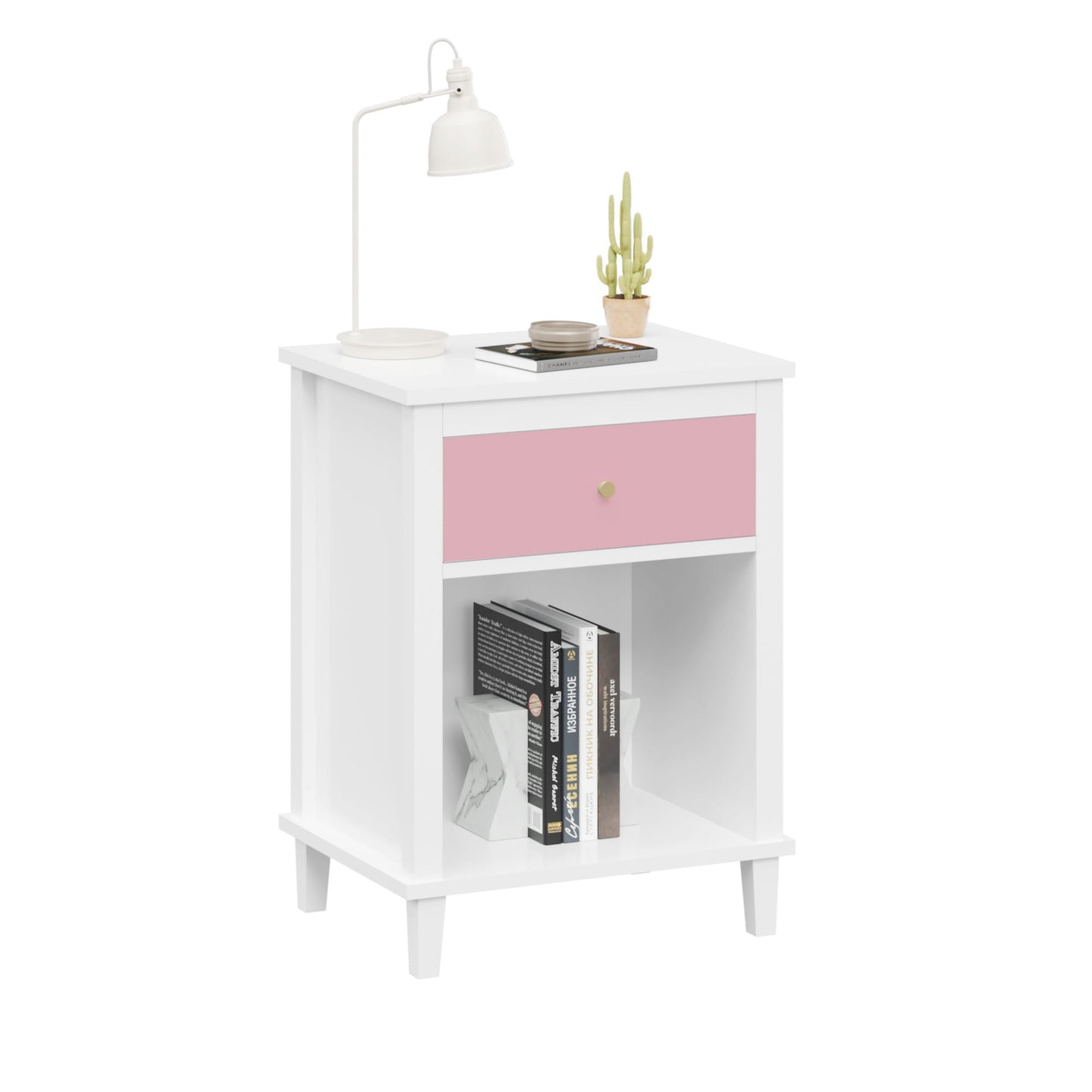 Nightstand With 1 Drawer 1 Shelf