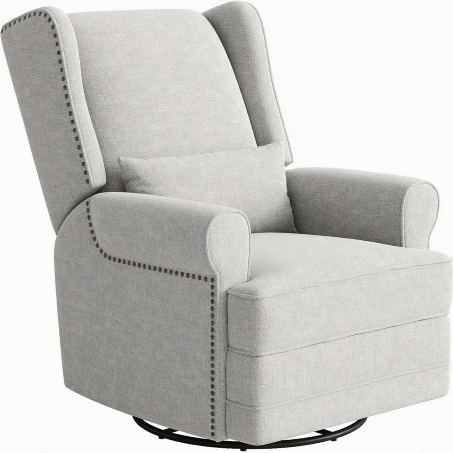 Extra Wide Swivel Recliner Glider Chair With Footrest