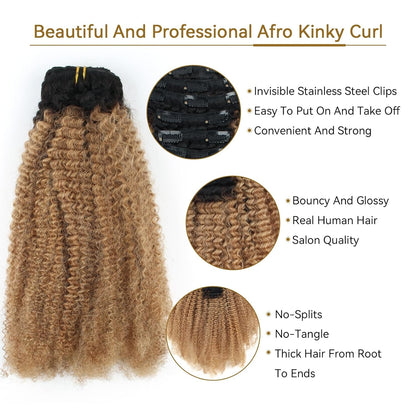 RIO Kinky Gold Clip-In Hair Extensions