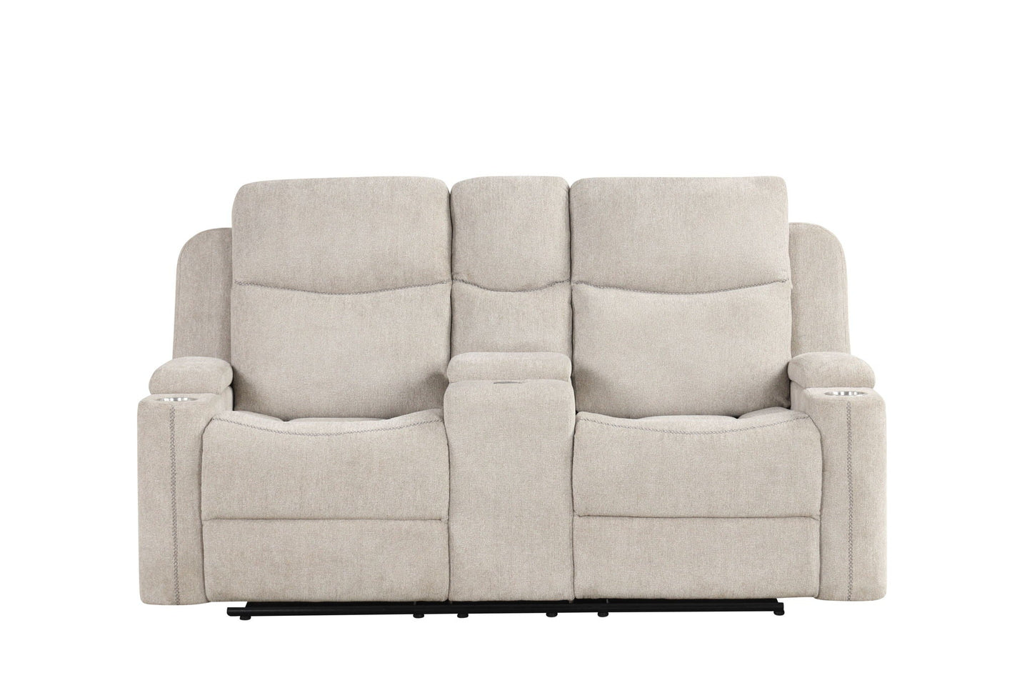Galya - 3 Piece Living Room Set Sofa Loveseat Chair - Light Gray