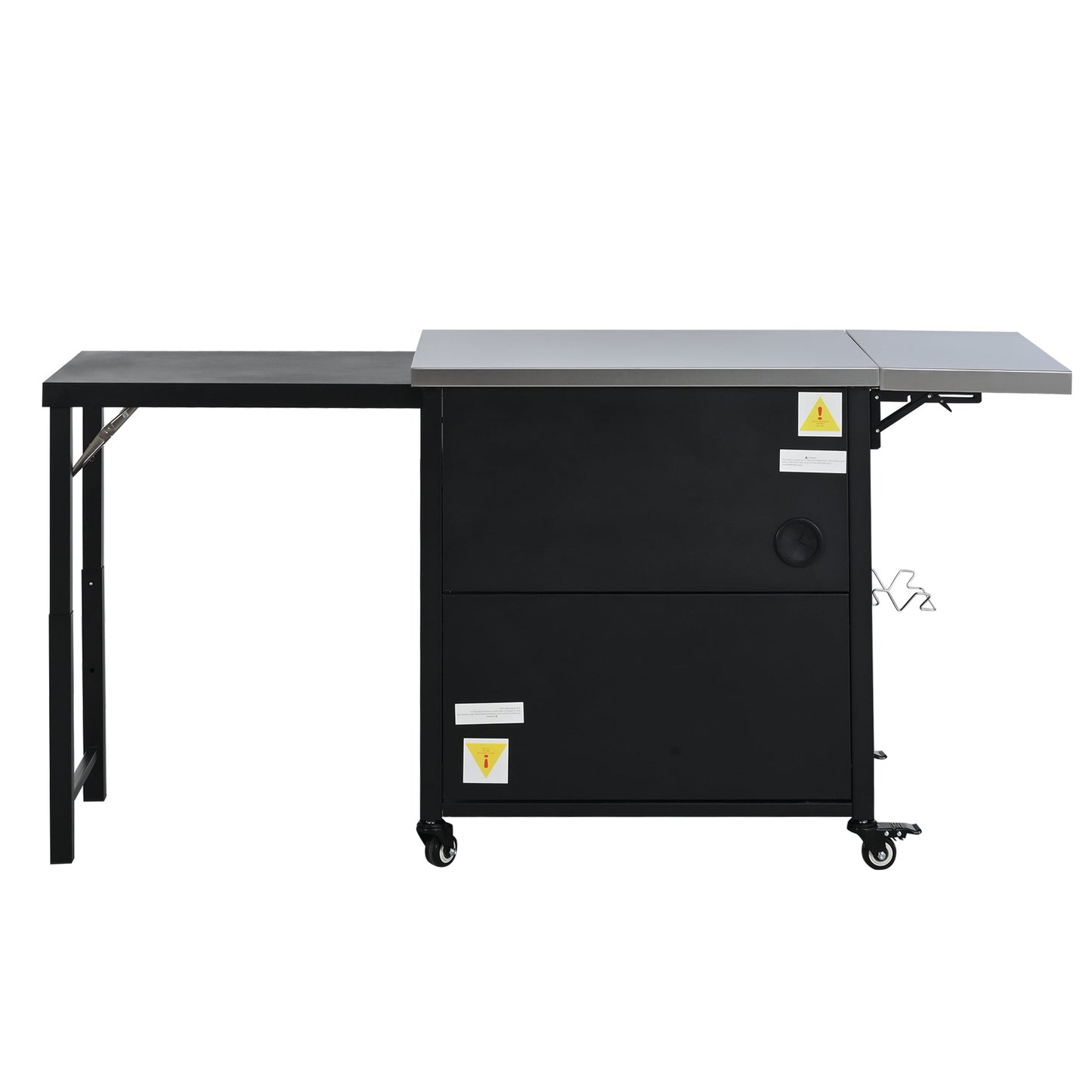 Foldable Outdoor Prep Station BBQ Cart Patio Dining Cart