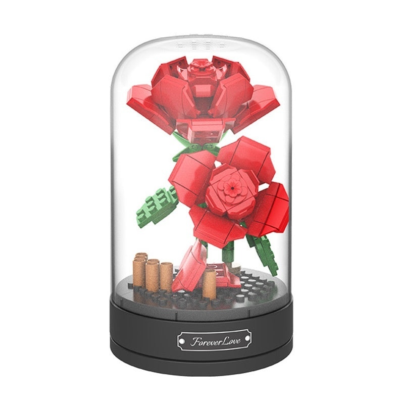 Children Assembling Building Blocks Music Box Toy