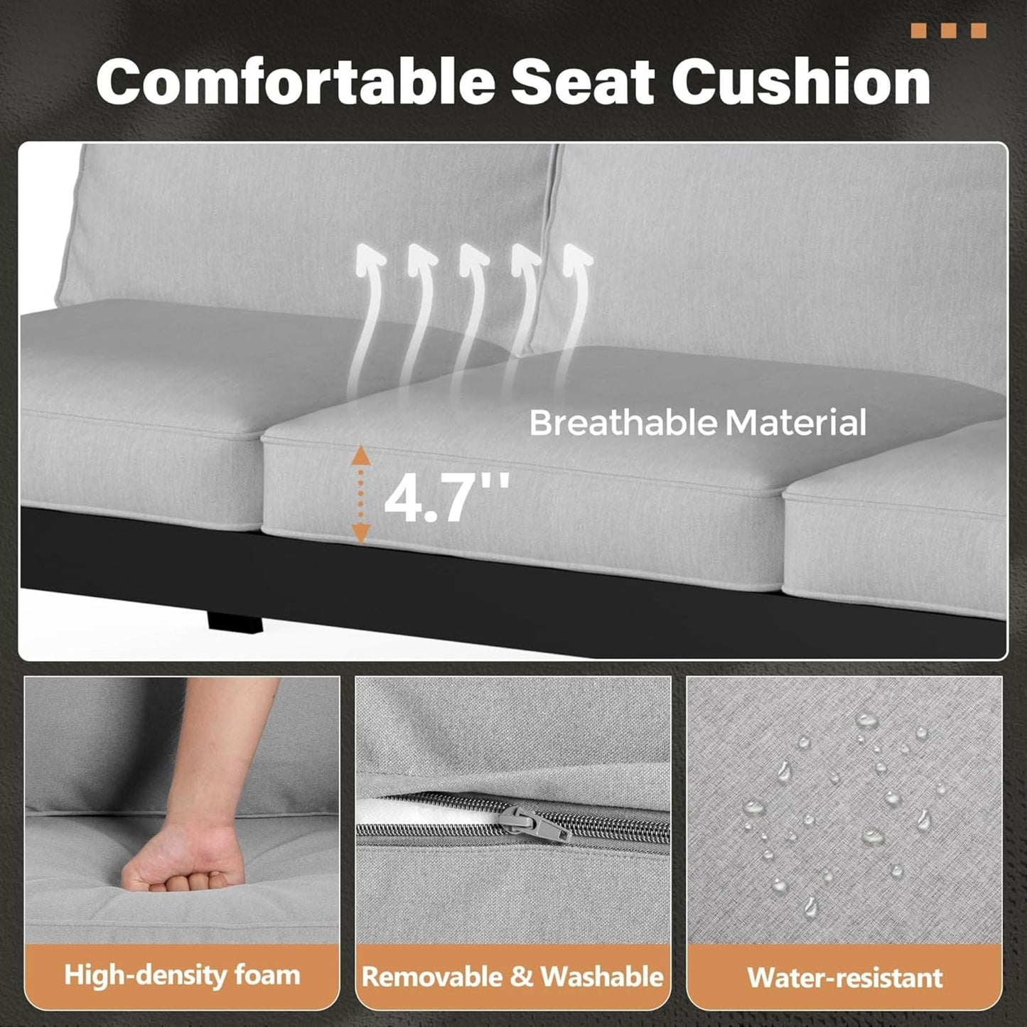 All-Weather Ergonomic Patio Armchairs With Thick Cushions (Set of 2)