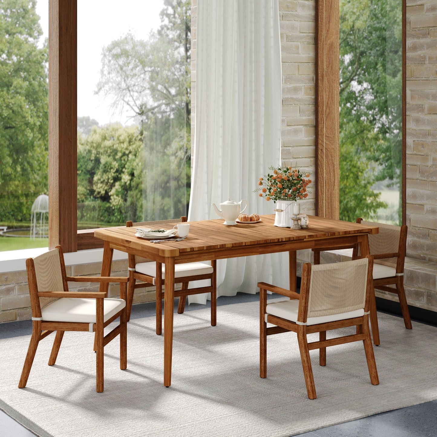 Dining Outdoor Table for Patio by Noble House