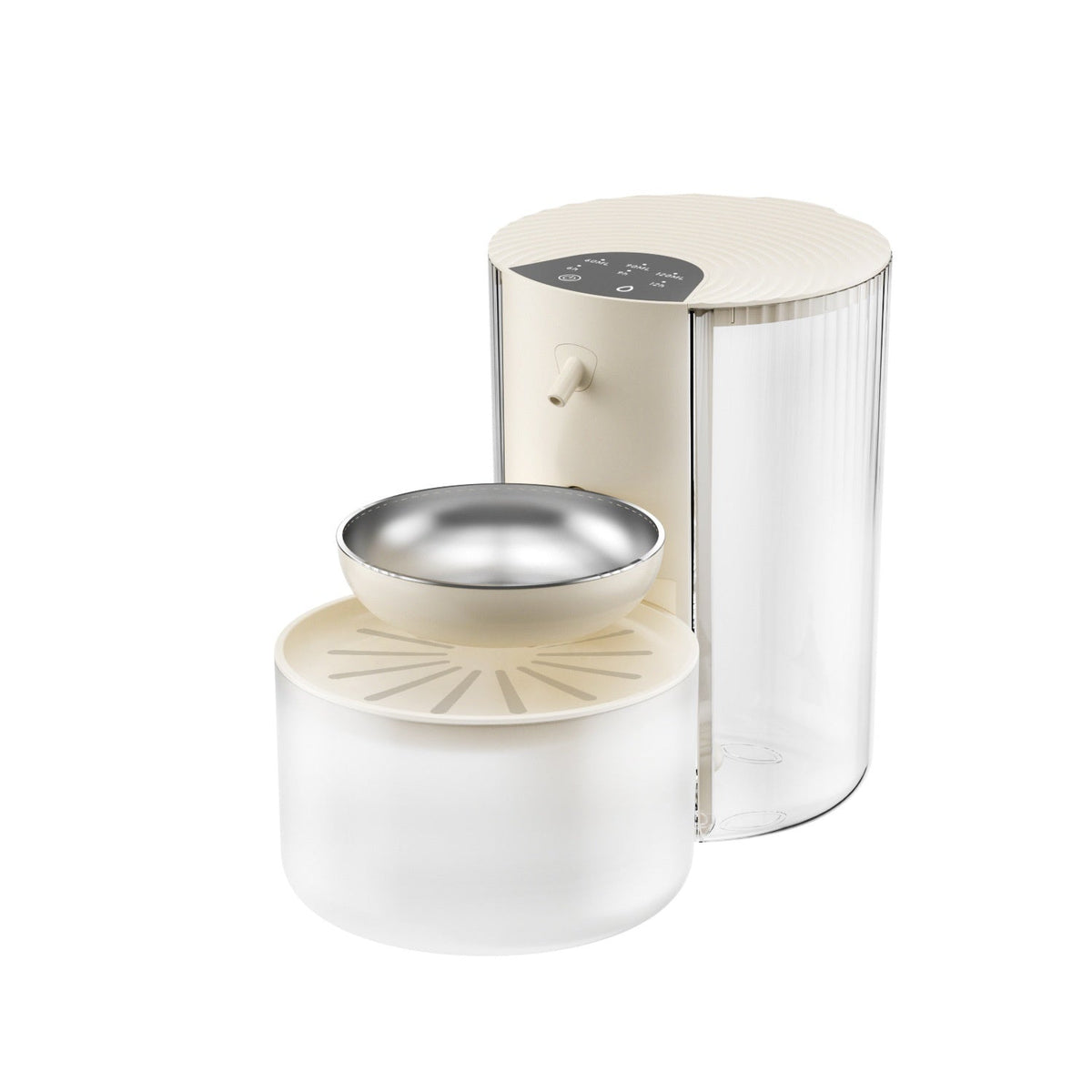 Smart Constant-Temperature 3L Pet Water Fountain With Clean-Water Separation & Tipping Mechanism.