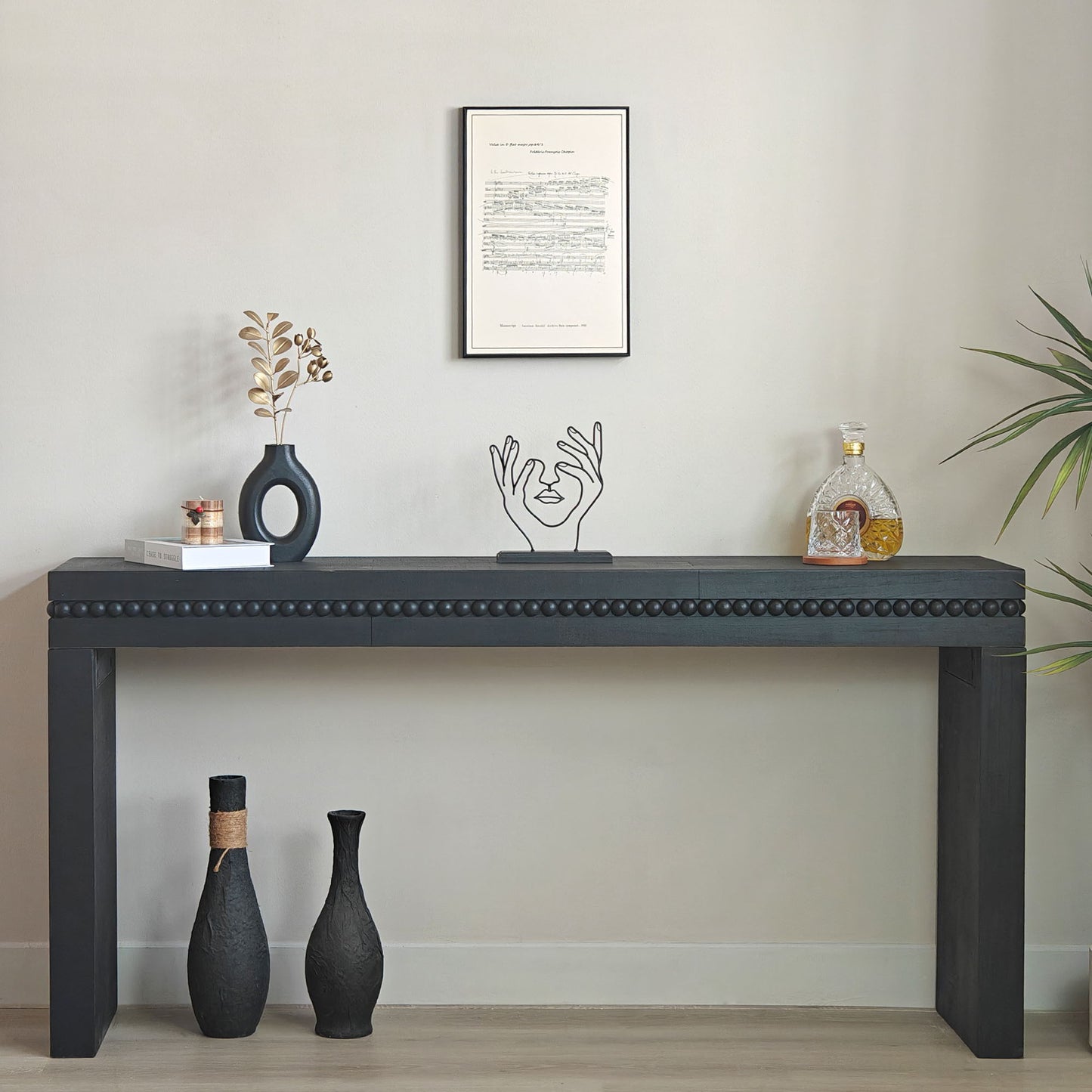 Modern Rustic Wood Table, Rectangular Living Room Center Table With Floating Top Design