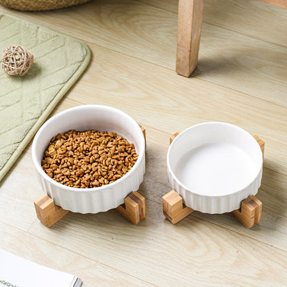 Ceramic Anti Overturning And Exquisite Protection Of Cervical Vertebrae Pet Bowl