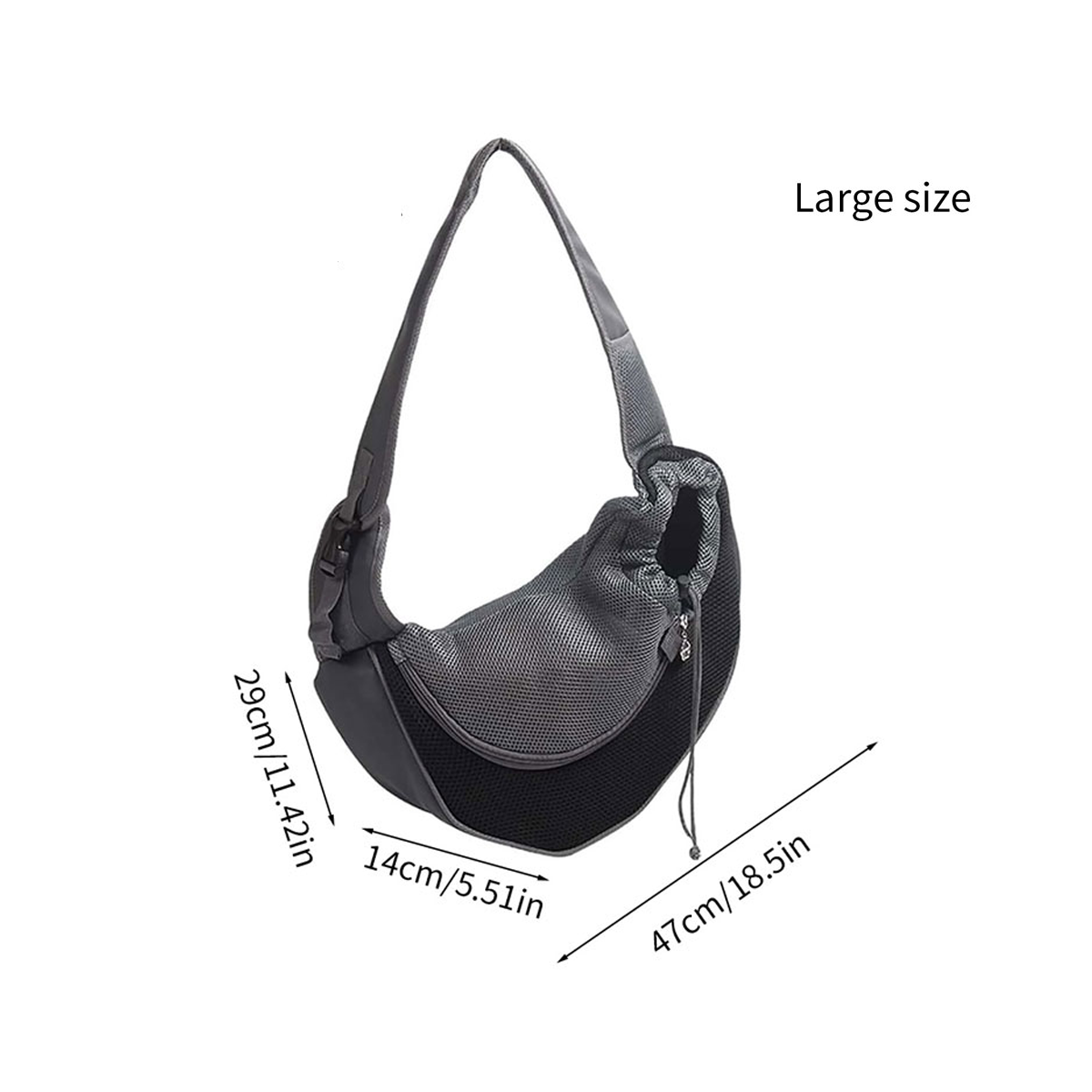 Pet shoulder bag-black-small-1 pack